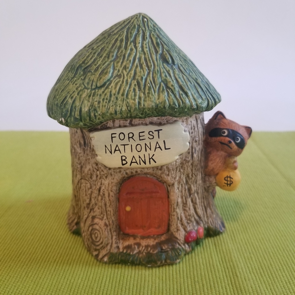 VTG 1978 ceramic hand painted piggy bank